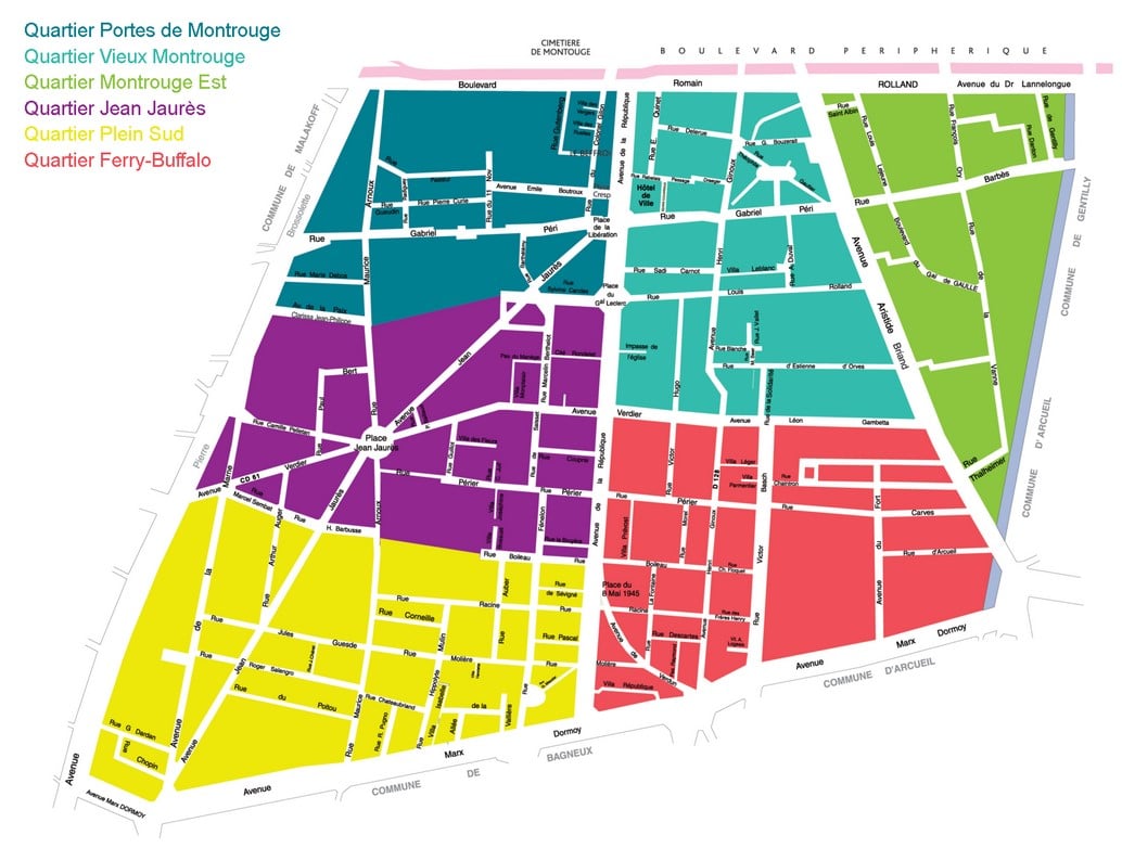 Plan 6 quartiers Montrouge